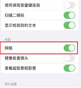 昭苏苹果手机维修网点分享iPhone如何开启九宫格构图功能 