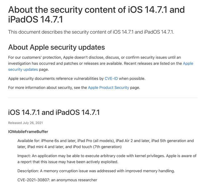 昭苏苹果手机维修分享iOS 14.7.1 正式版更新内容及升级方法 